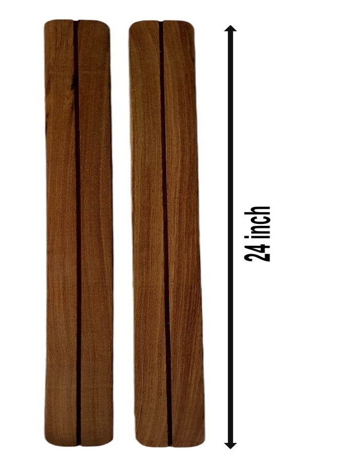 CURIOFACT Teakwood RAW Handles for Kitchen Cabinet, Drawers Pully, Wardrobe Handles, Door Handles, Set of 2 (RAW Unfinished Ready to Polish, 24 INCH) - Image 4